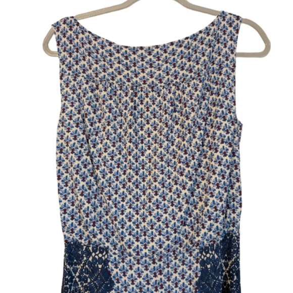 TORY BURCH Porter Dress | Size Small | Blue Geometric Print - Picture 11 of 14